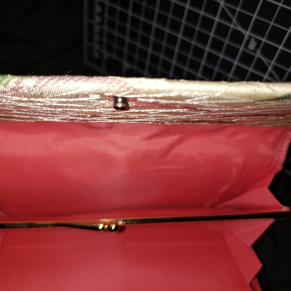 Rare Vintage 1970's Cream Silk Brocade Japanese Wallet by Shisedo - Picture 4 of 7